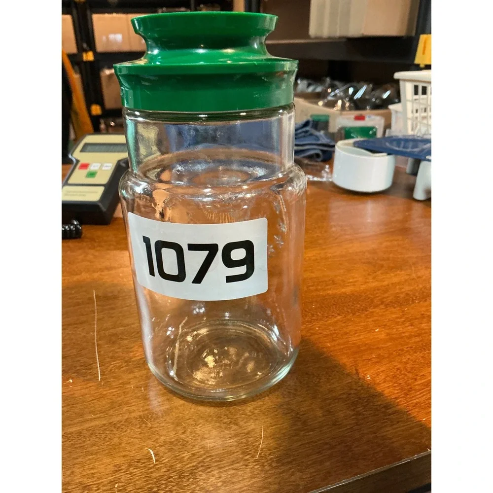 Vintage Anchor Hocking 1776-1976 Bicentennial Election Eagle Glass Jar Green Lid